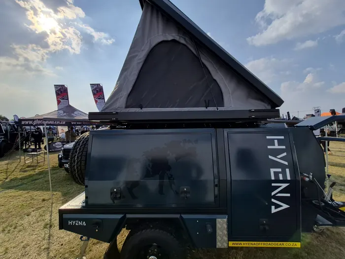 Hyena S1 with Hyena Skytrail Hard Shell Roof Top Tent open