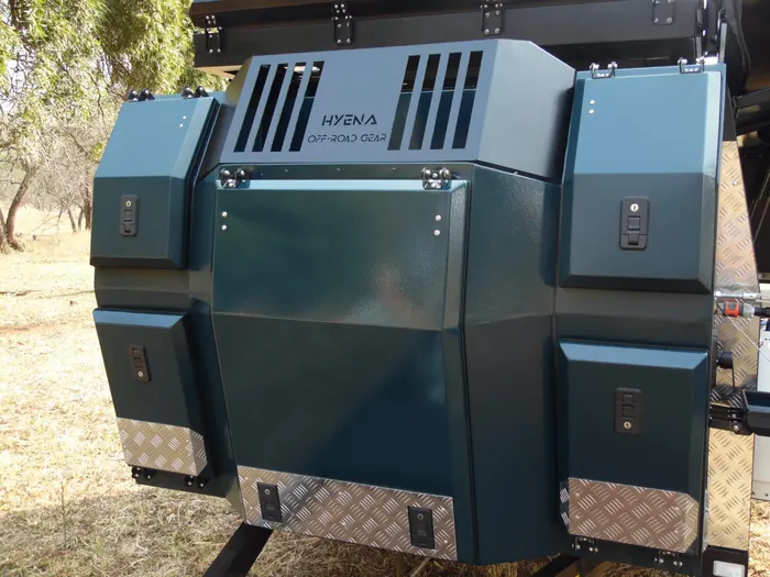 Hyena S1 front storage boxes and jerry can holders